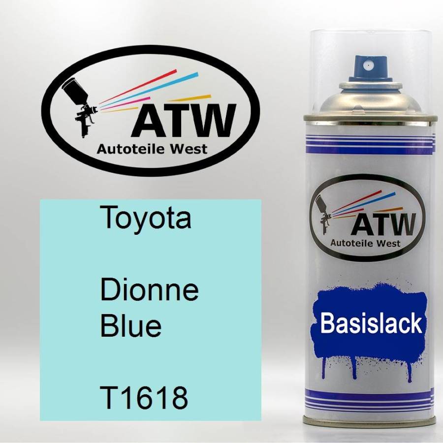 Toyota, Dionne Blue, T1618: 400ml Sprühdose, von ATW Autoteile West.